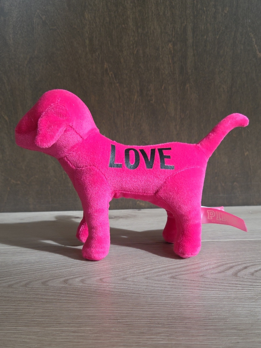 2011 Victorias Secret PINK Velour Plush Dog, 6"